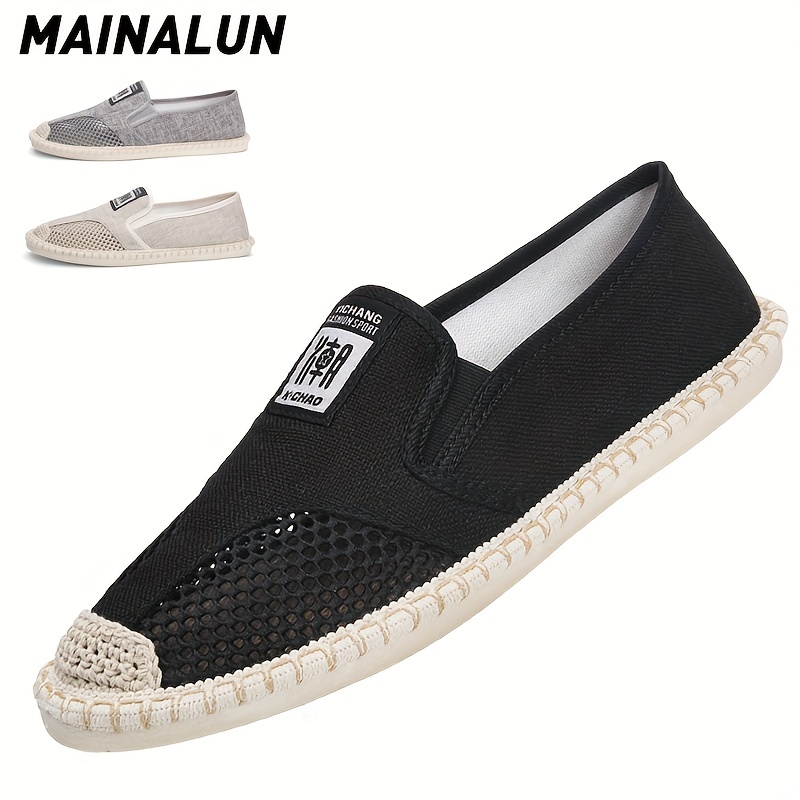 Men's Espadrille Shoes, Casual Slip-on Shoes, Comfortable Walking Shoes -  Temu