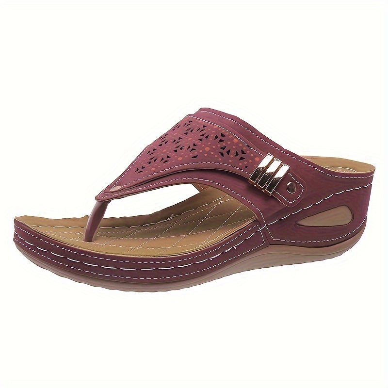 Women' Color Thong Sandals Slip Soft Sole Platform - Temu