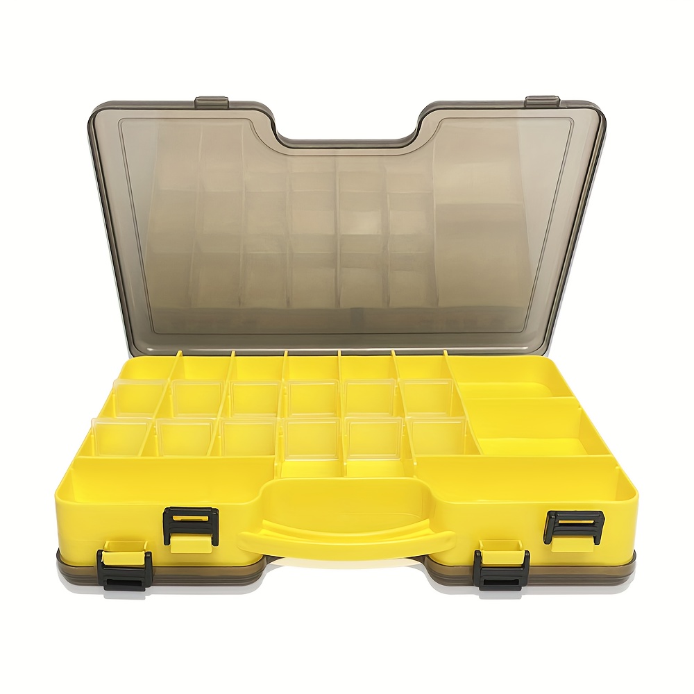 Yellow Multi grid Tool Box Parts Organizer Box Plastic - Temu Italy