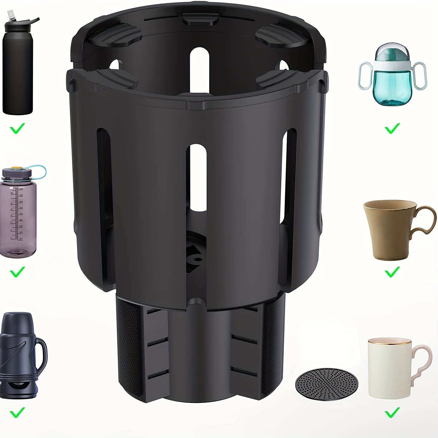 Upgrade Your Car Cup Holder With This Adjustable Expander - Fits Big  Bottles & Mugs Up To 4.1! - Temu