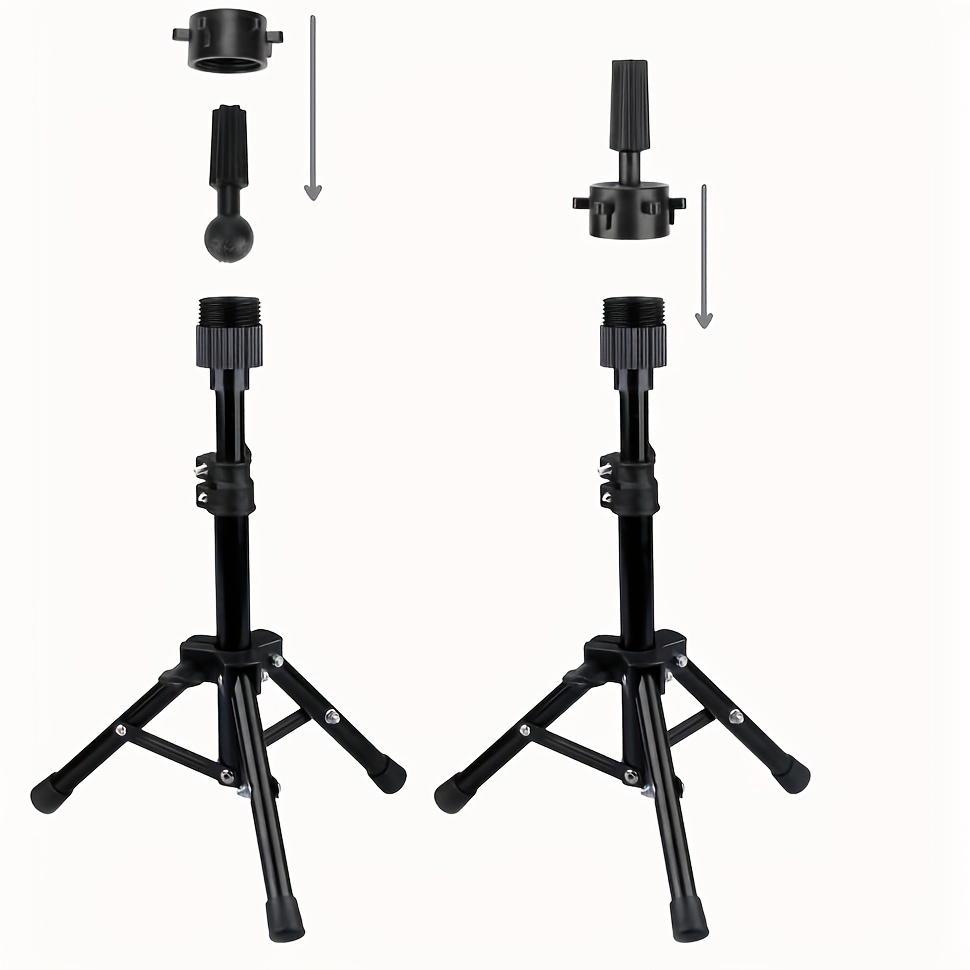Wig Stand Tripod, Wig Mannequin Head Stand Holder Hairdressing Training  Practice Tool for Hairstylist(S)