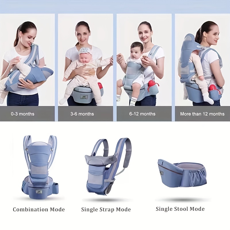 Nuevo portabebés ergonómico de 0-48 meses Portabebés bebé Asiento de cadera  3 en 1 frontal Ergonómico Canguro Envoltura para bebés Sling Ns2