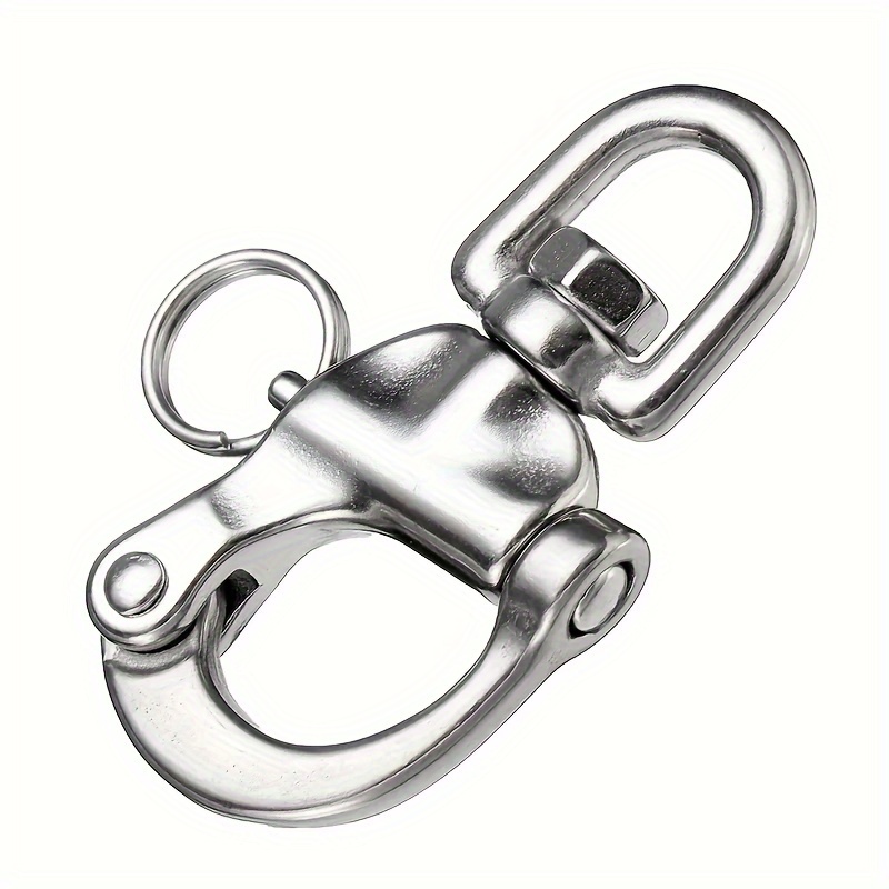 2/4 Pcs Marine 316 Stainless Steel Fixed Eye Snap Shackle, Quick