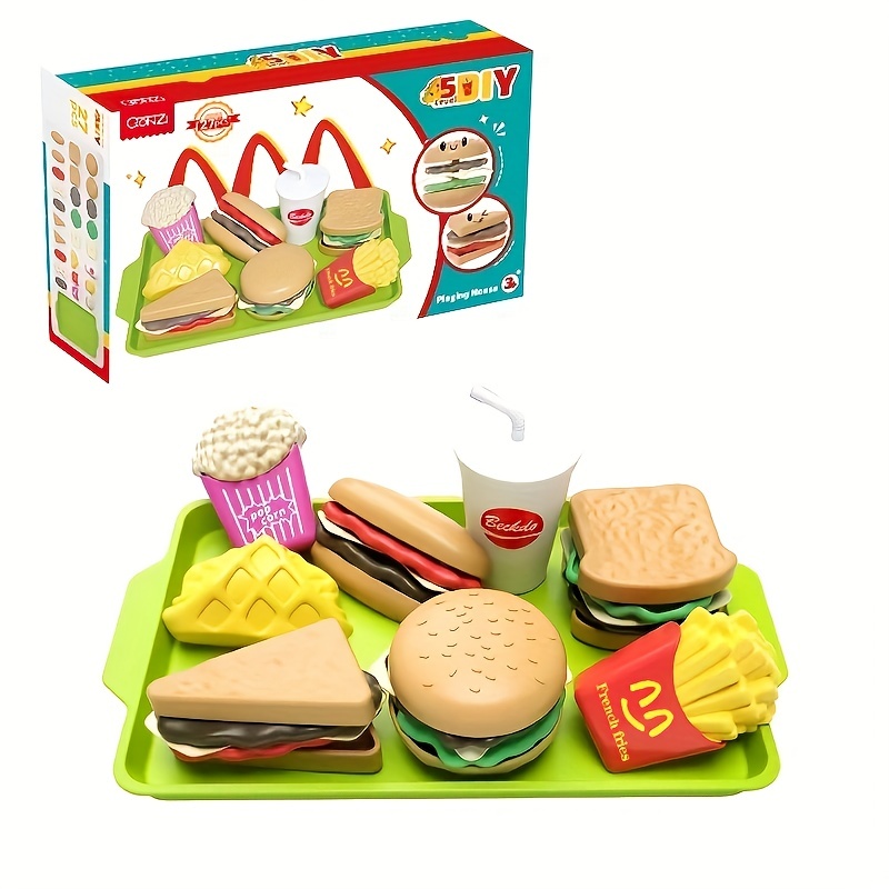 

Mini Playhouse Breakfast Burgers Simulated Kitchen Toys Simulated Food Christmas, Halloween Gift