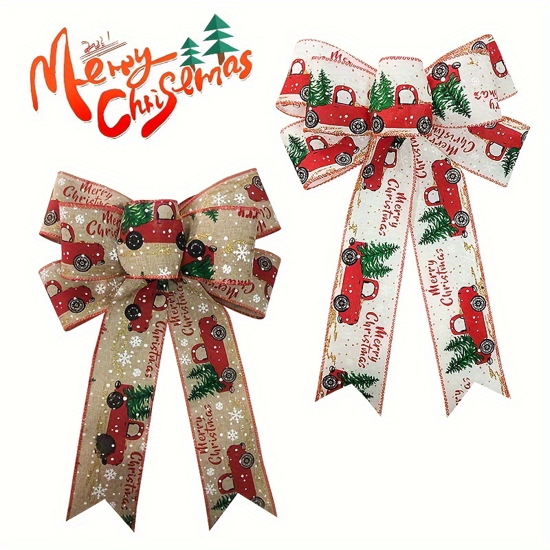 Car Print Ribbon Christmas Decor Ribbon For Bows Christmas - Temu