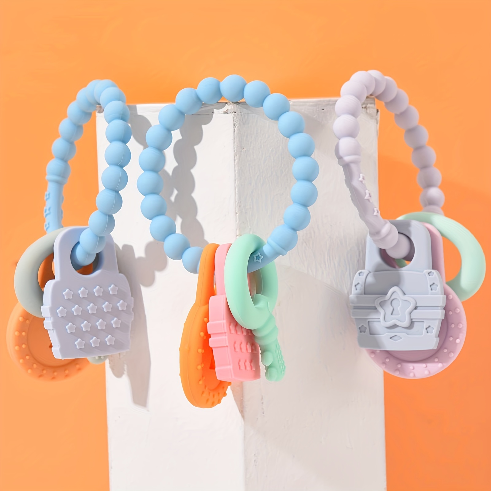 Baby Teething Toys, Silicone Baby Teething Rings for Babies 6-12