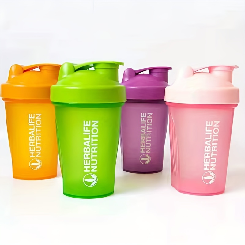 

1pc 400ml/13.5oz Fitness Sports Water Bottle Fashion Simple Shaker Cup Protein Powder Nutrition Milkshake Mixing Cup With Scale Water Cup