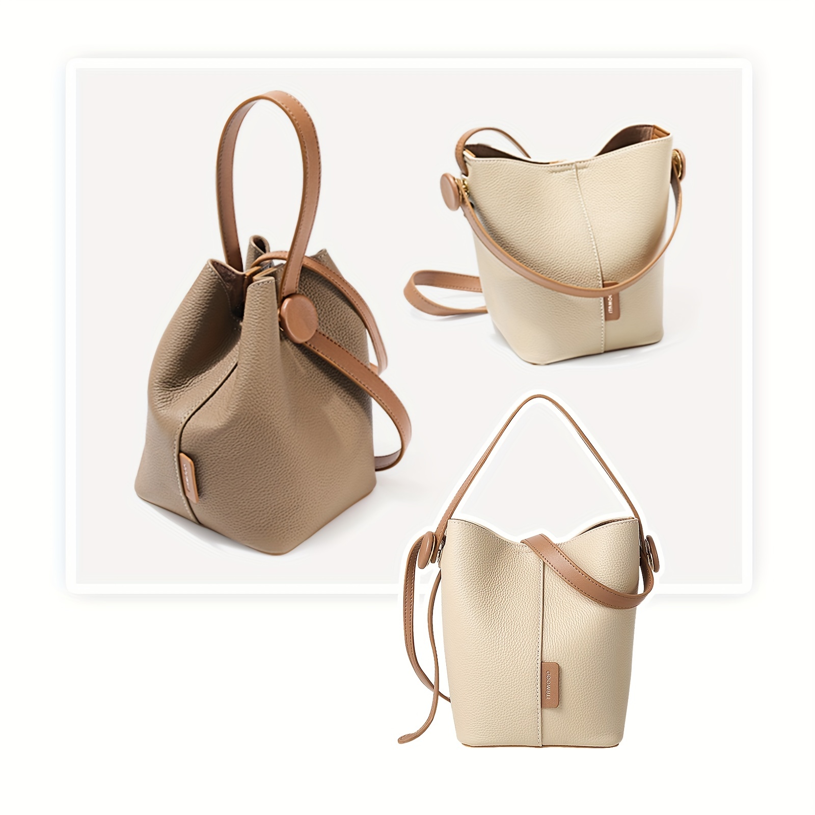 Itamood Genuine Leather Bucket Bag, Luxury Mini Crossbody Bag, Elegant  Handbag For Women Every Day - Temu