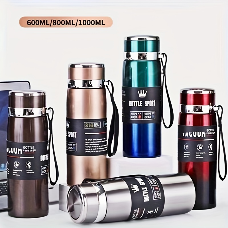 Vacuum Flask With Tea Infuser, Stainless Steel Insulated Water Bottles,  Travel Thermal Cups, For Hot And Cold Beverages, Summer Winter Drinkware,  Gifts - Temu