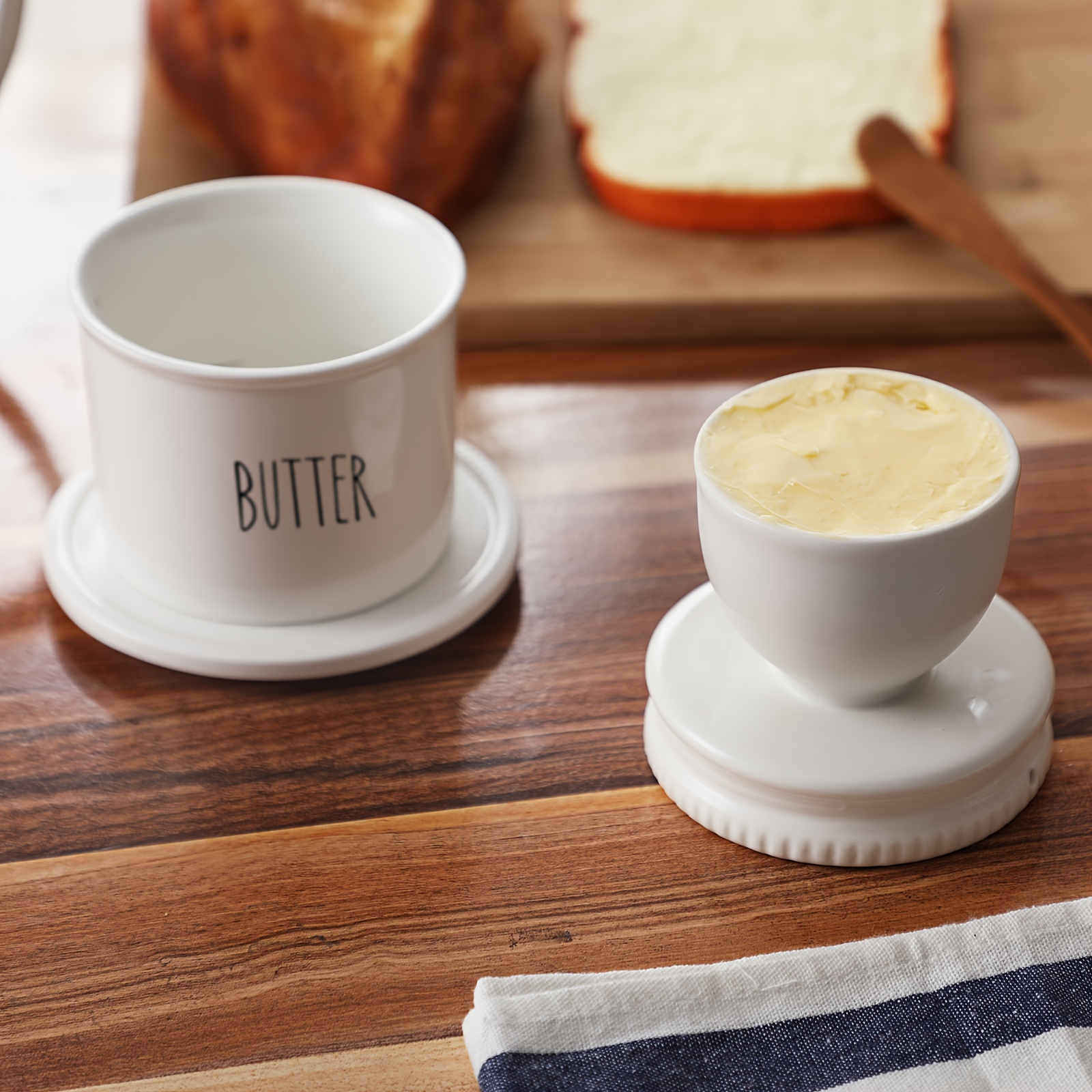 DealDell Boîte à beurre pour beurre avec couvercle et emporte