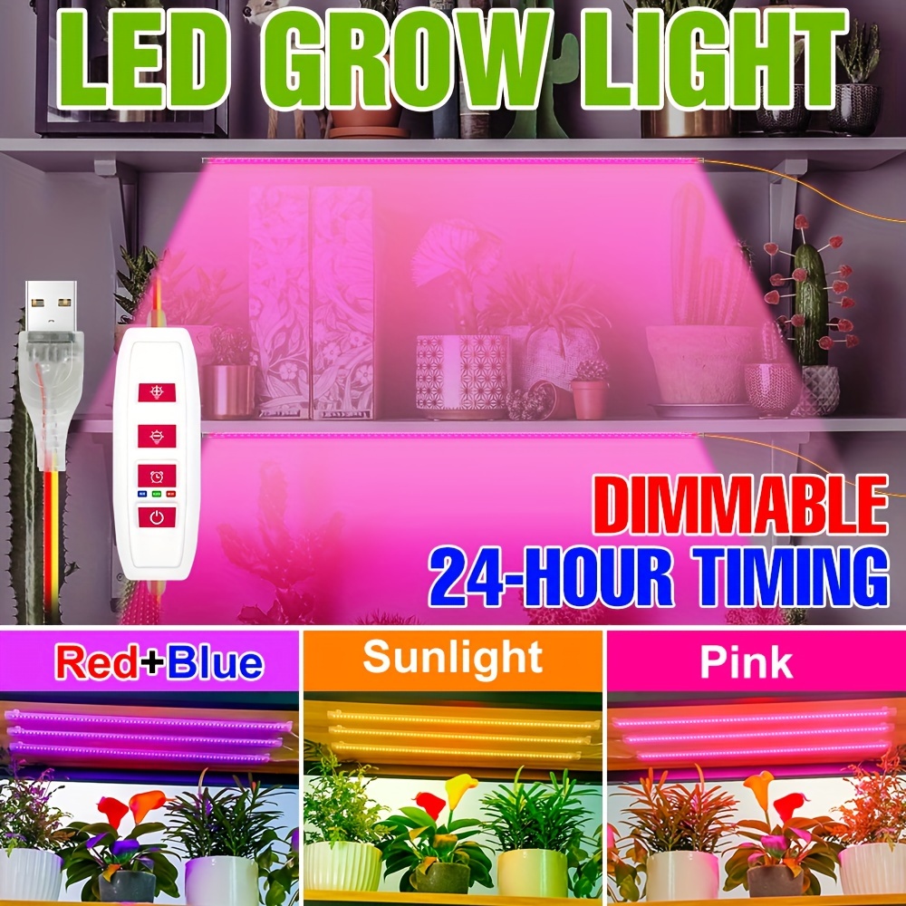 Luz de planta LED ultrafina de 50 W, luz de crecimiento COB de espectro  completo, luz de relleno de invernadero de vegetales, frutas y flores sin  enchufe