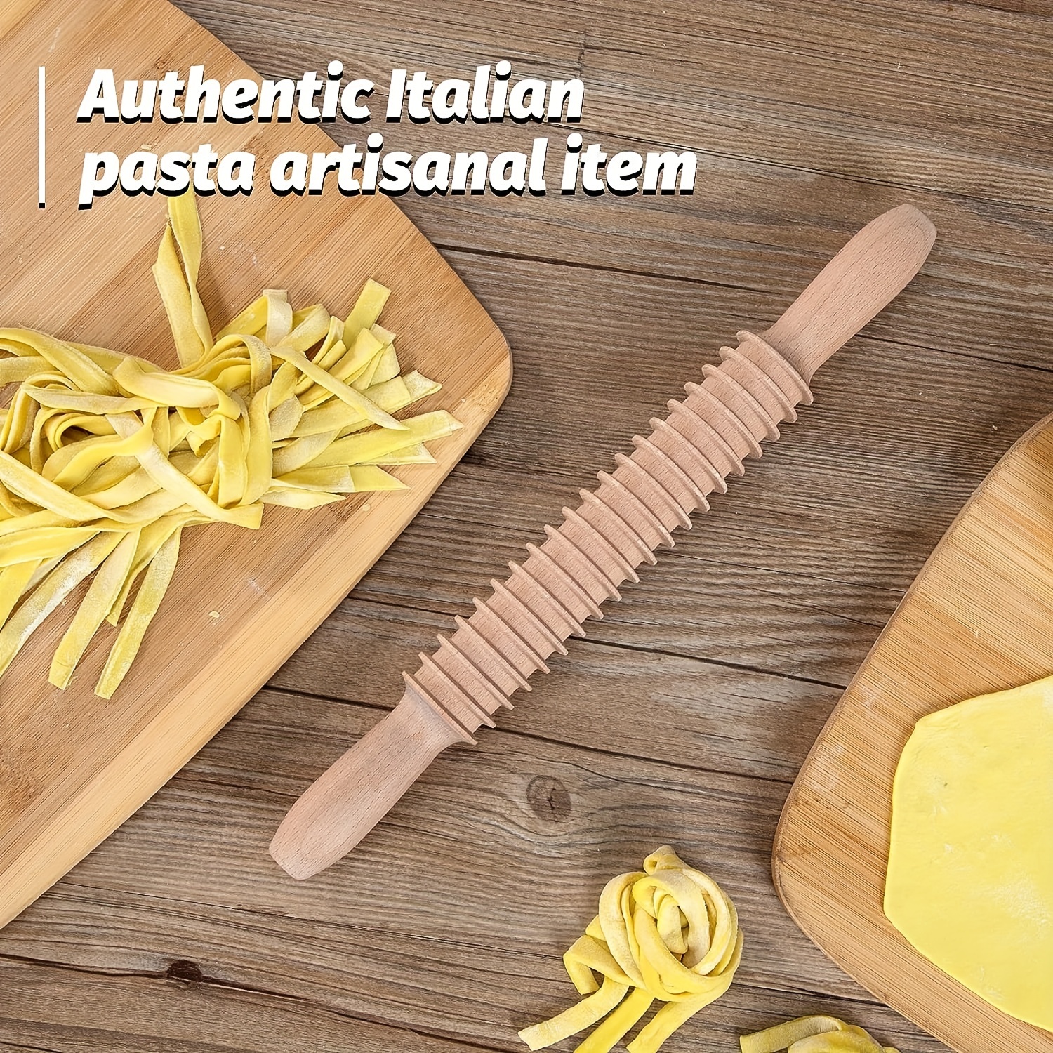 Italian Beechwood Pasta Rolling Pins Set