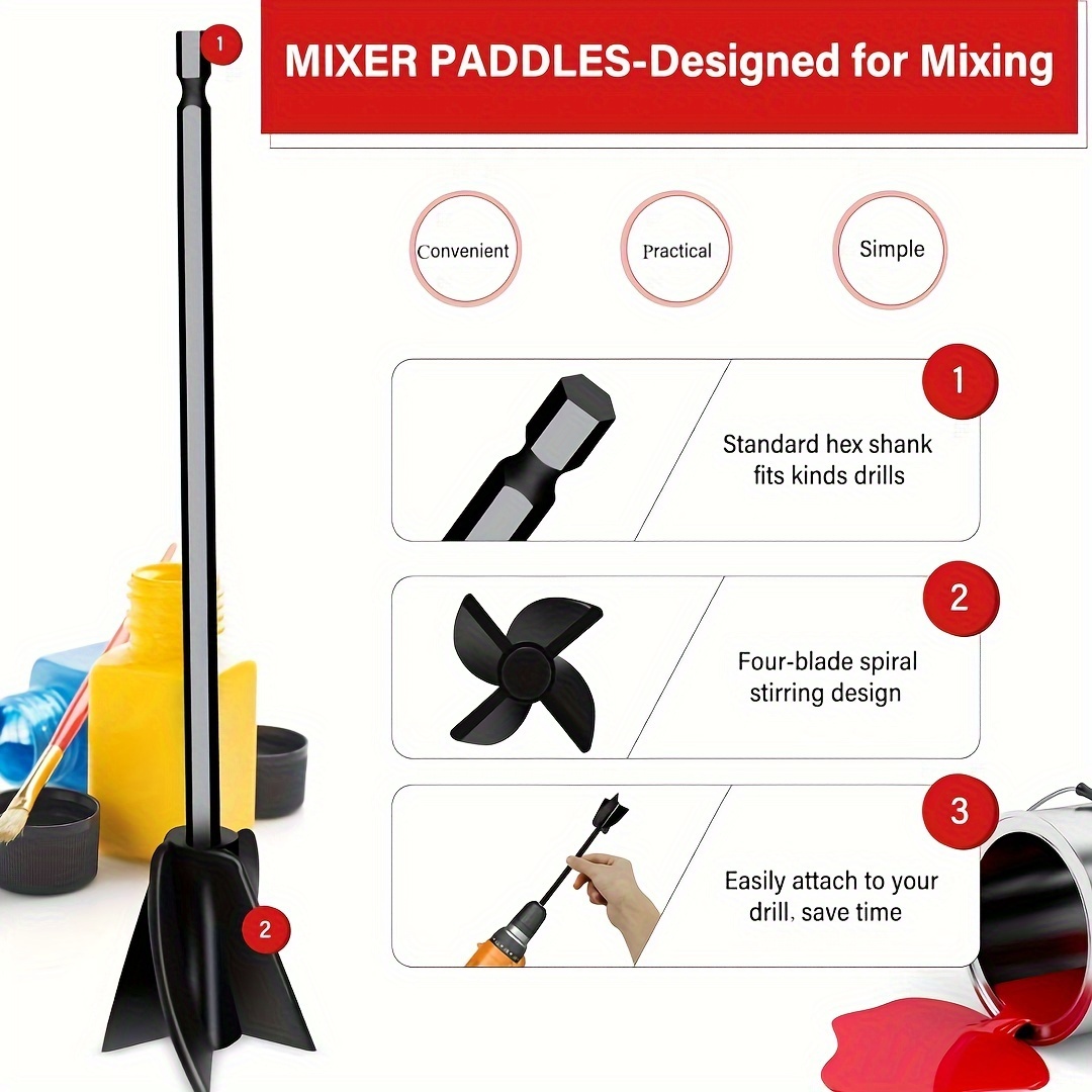 Resin Mixing Paddle Accessory For Epoxy Resin Mixer Used For - Temu