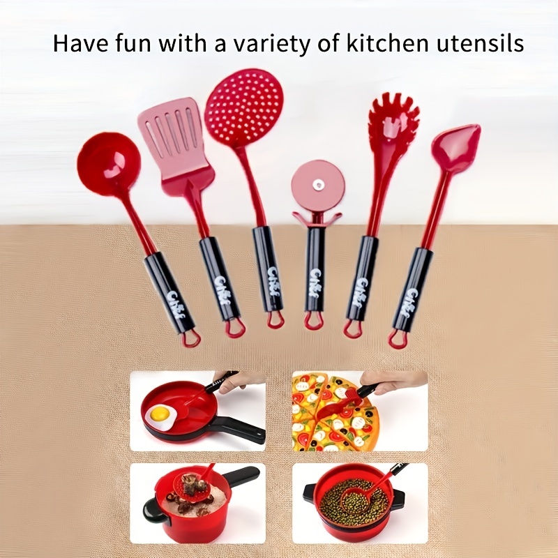 Children's Play House Simulation Kitchen Cooking Toys Boys And Girls  Cooking And Cutting Fruit Kitchen Utensils Set - Temu