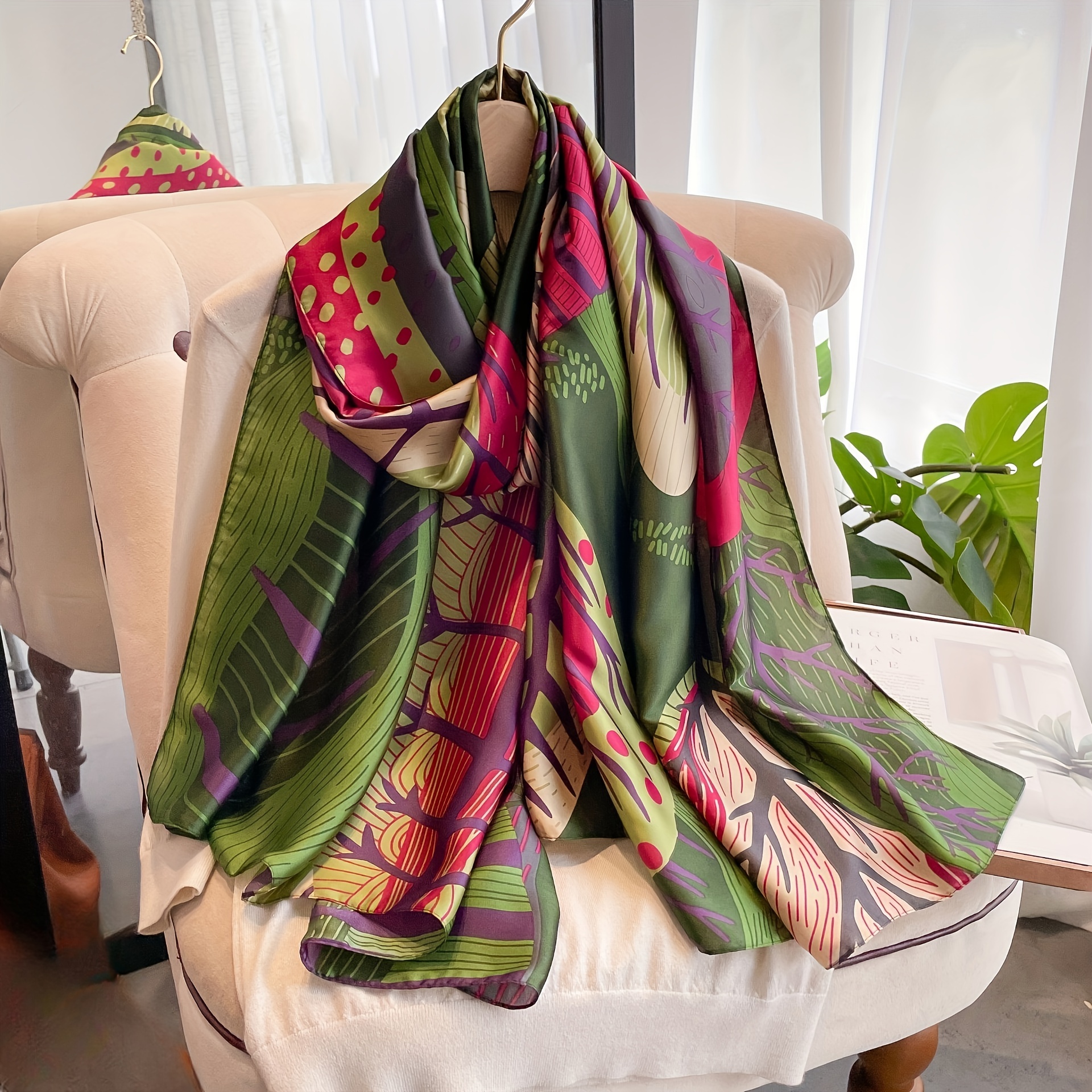 Women Silk Scarfs - Temu Canada