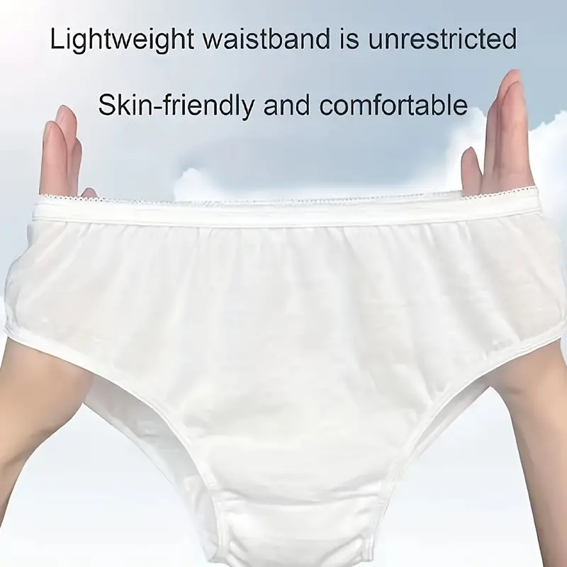 ViaGasaFamido Women Disposable Briefs Disposable Panties 7 Pack Paper  Cotton Once Use Underwear Panties Handy Briefs for Travel Hotel Spa  Dressing