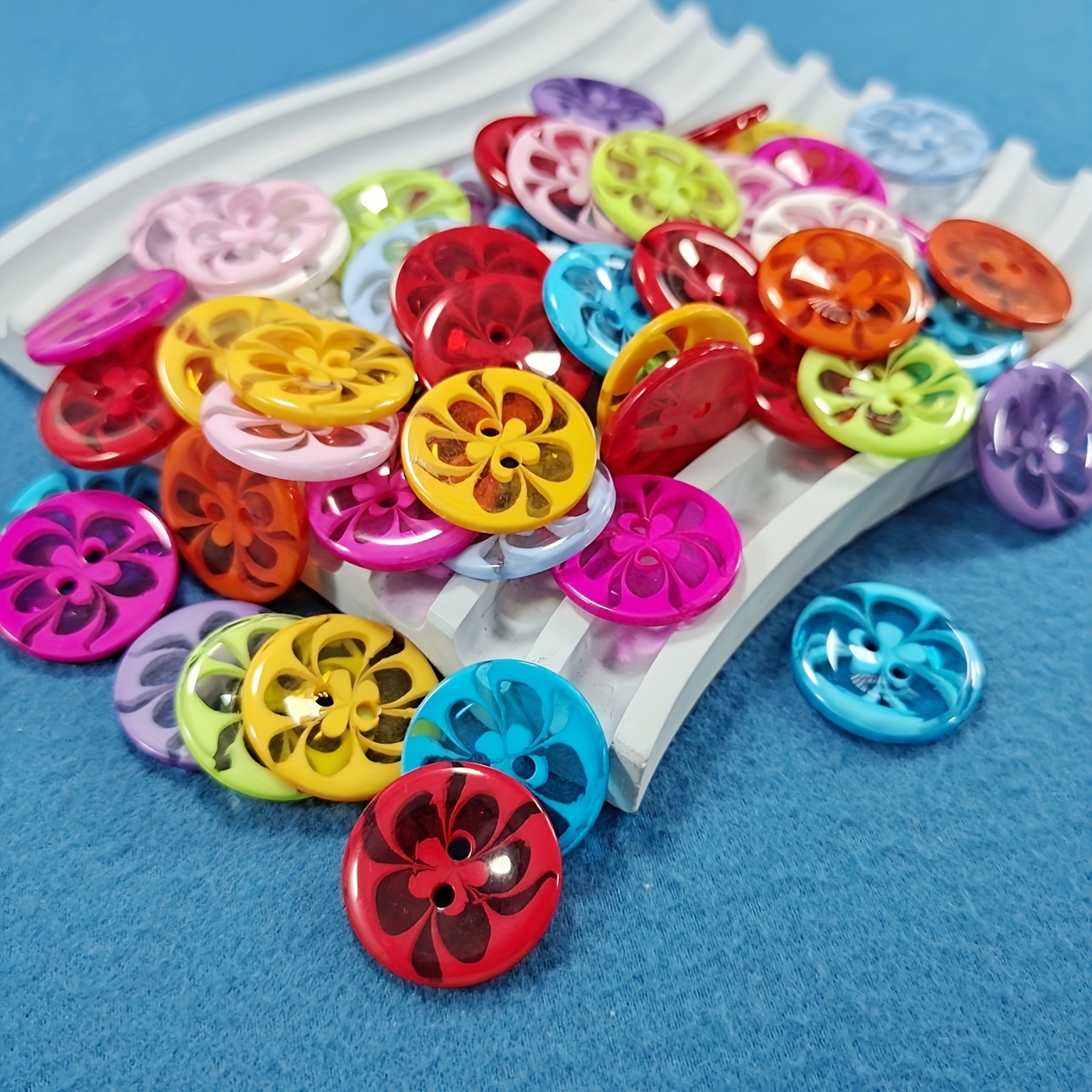 Mixed Color Buttons Candy Color Heart Shaped Buttons For - Temu