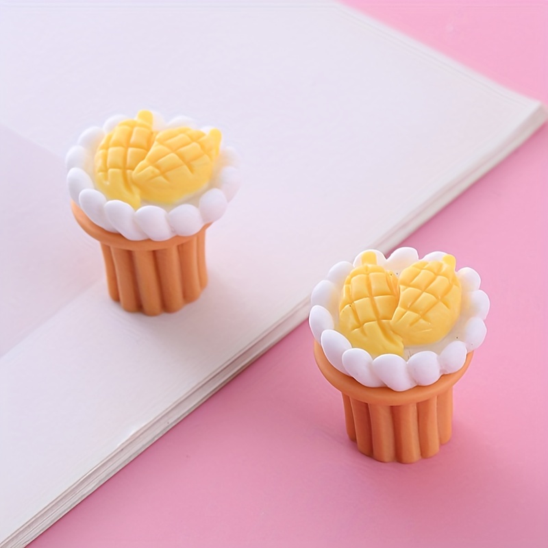 2pcs Accessoires De Bijoux En Résine, 3D Crème Colle Alimentaire,  Simulation Gâteau Alimentaire Jouer Dessert Diy Crème Colle, Glace Mangue  Fraise - Temu Belgium