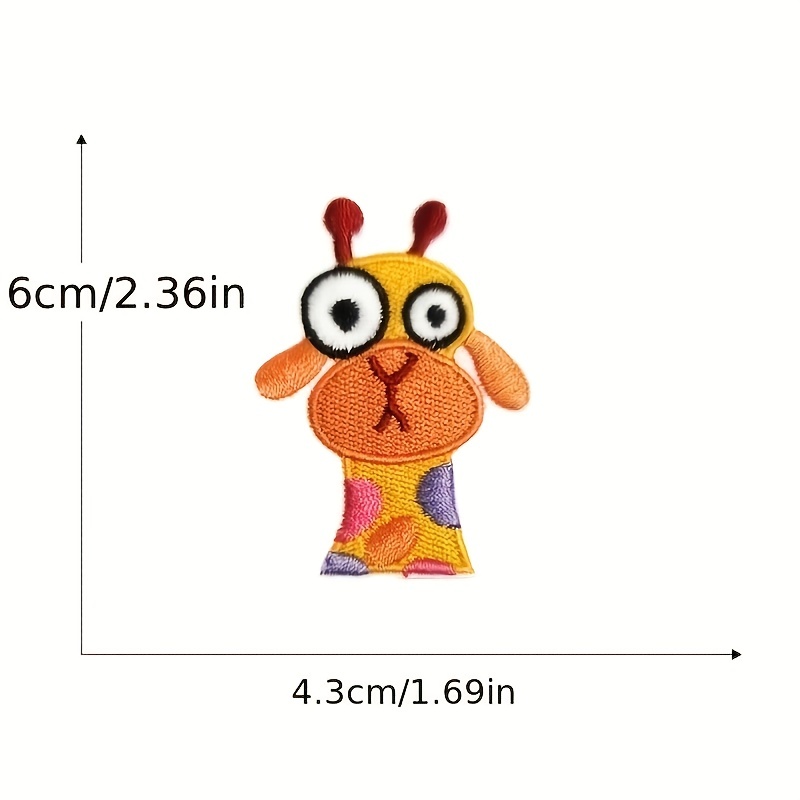 1pc, Bear Shaped Patch Sticker, Cartoon Animal Design Polyester Patch For  Sewing, Embroidery Applique Iron On Heat Patches For Jackets, Sew On Patches