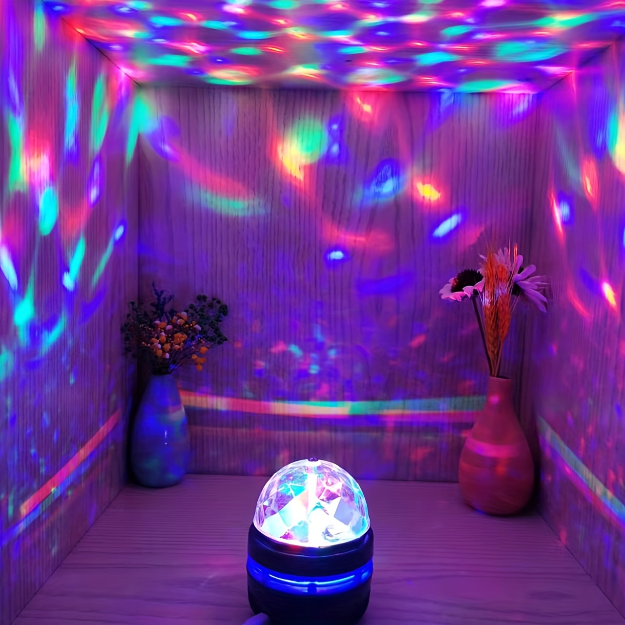 Colorful Rotating Crystal Lamp Usb Night Light Mini Ktv - Temu