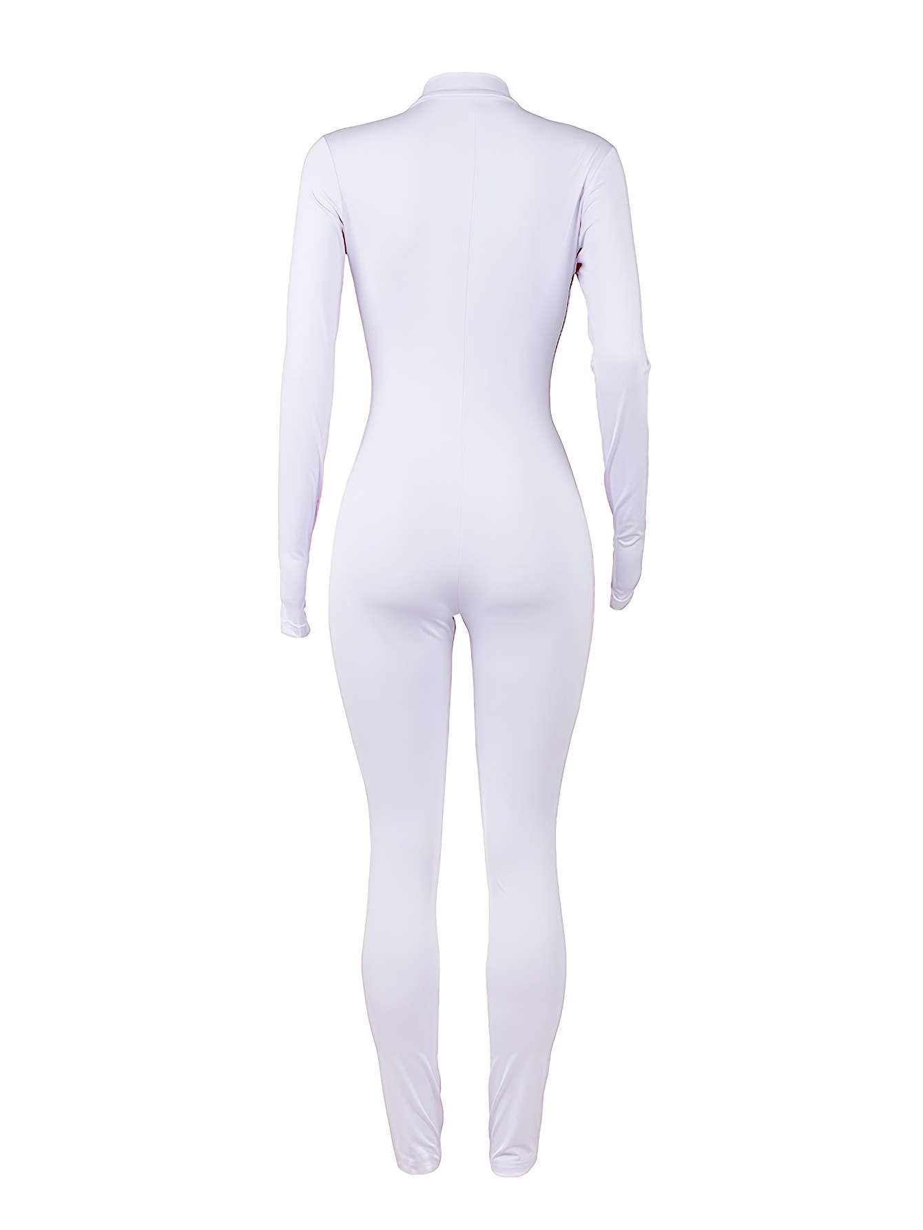 XLLAIS White Snug Fabric Bodycon Romper Suit With Zippers Sexy Long Lycra  Jumpsuit For Women, Club Overalls Included V200325 From Huang01, $21.19
