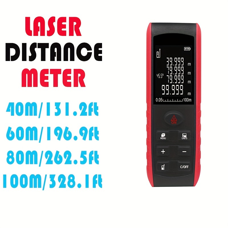 Outil De Mesure Laser, Poignée Portable Outil De Mesure Numérique Télémètre  630‑670nm Télémètre Laser M,in,Ft Unit Switching Télémètre  Infrarouge(SW-T60) : : Bricolage