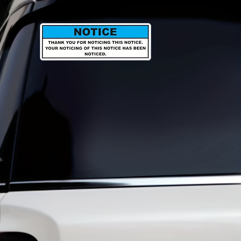 2PCS Funny Car Stickers Window Bumper Sticker Warning Car Decals