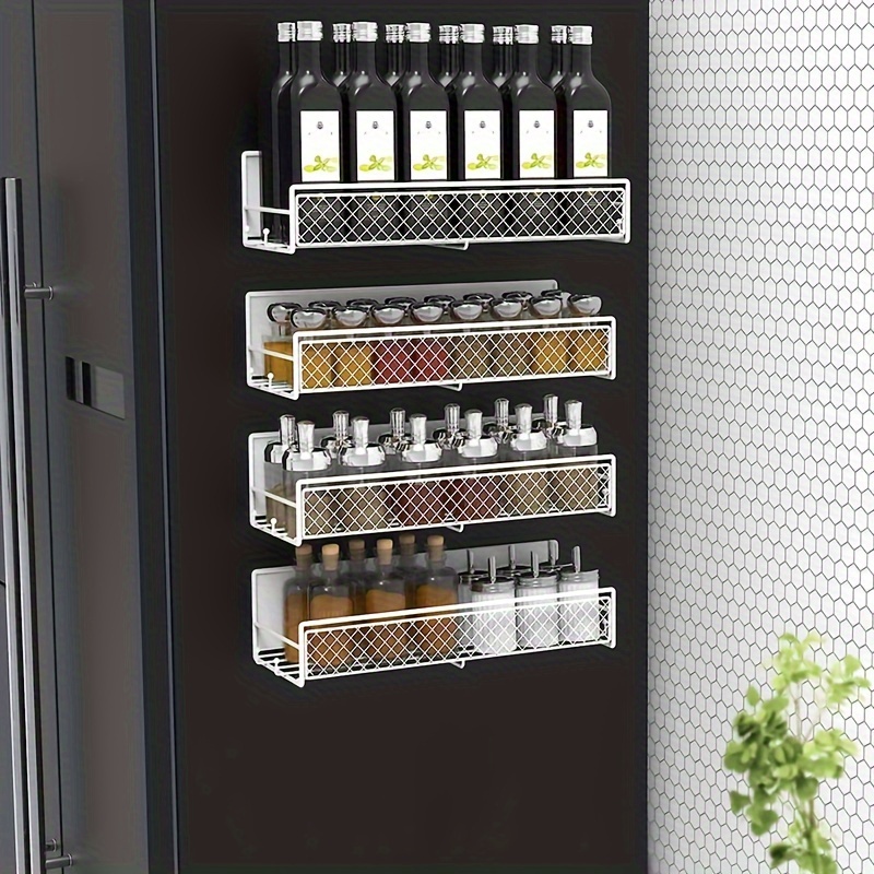 Estante magnético para refrigerador, paquete de 2 organizadores magnéticos  para especias, organizador de especias para frascos de especias, – Yaxa  Colombia