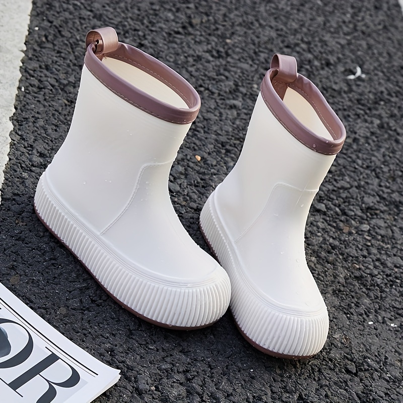 Solid Rain Boots Casual Short Boots Women's Waterproof Rain Boots