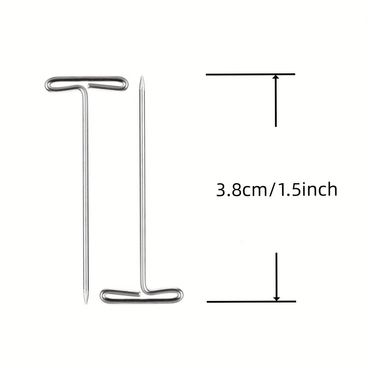 T Pins, 50 Pack 2 inch T-Pins, T Pins for Blocking Knitting, Wig Pins, T  Pins for Wigs, Wig Pins for Foam Head, T Pins for Sewing, Wig T Pins,  Blocking Pins, T Pins for Office Wall 2 inch/ 53 mm 