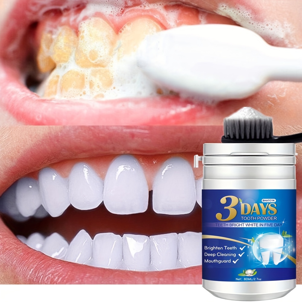 Poudre de bicarbonate de soude pour dents - Anti-taches intenses - Poudre  blanchissante pour les dents - Élimine efficacement les taches de dents et  rafraîchit l'haleine - Pas de dommages à l'émail