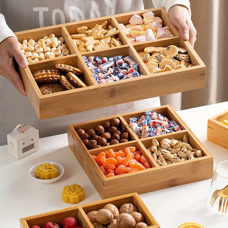 Multi-Compartment Snack Serving Tray Snacks Storage Box Dry Fruit