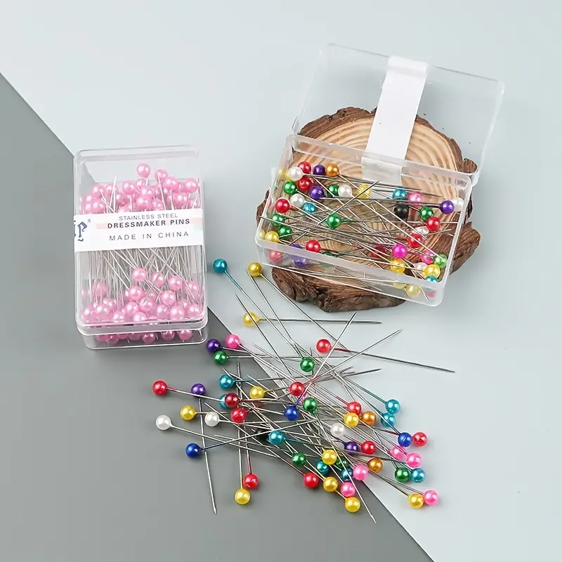 Stainless Steel Dressmaker Pins Colorful Ball Heads Needles - Temu