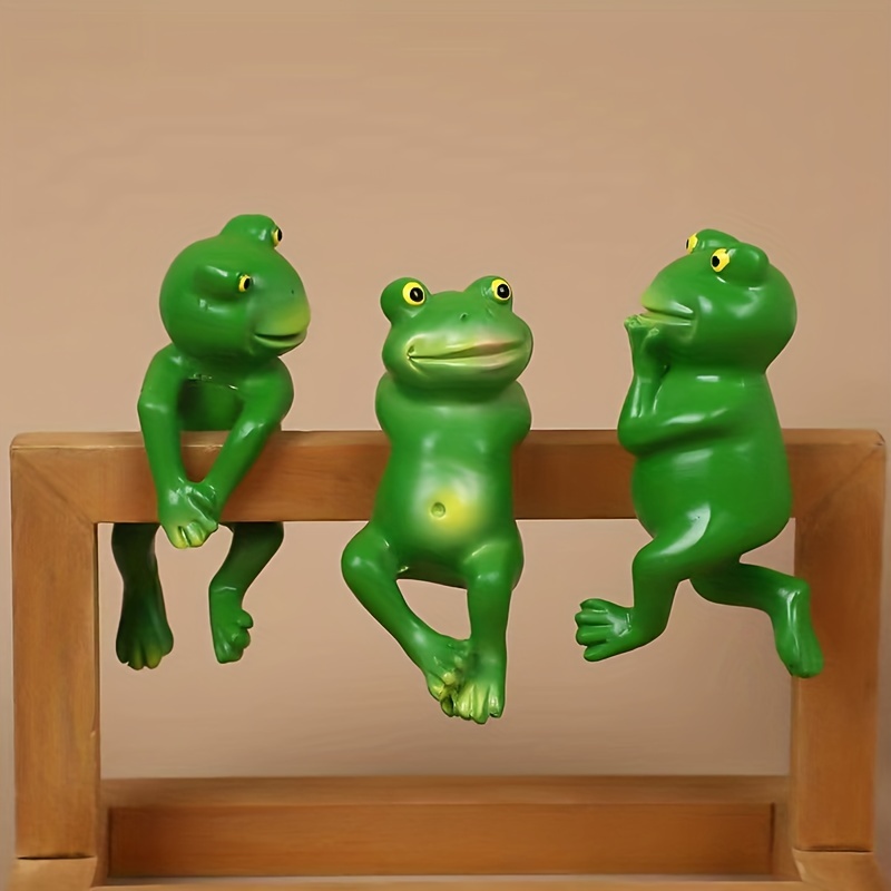 Mini Frog Figurine Craft Frogs Statue Desk Cabinet Decoration Writing Frog  