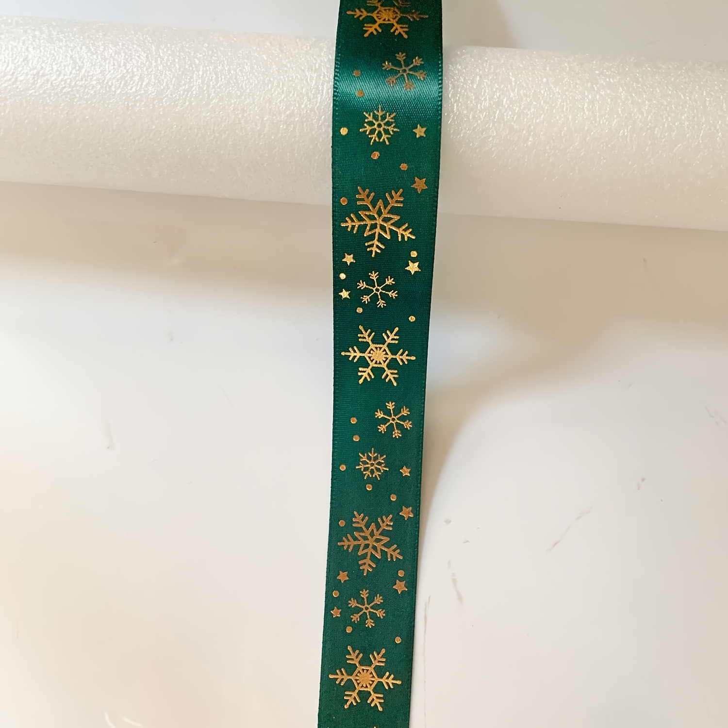 1yard Hot Green Christmas Webbing Gilding Ribbon Printed - Temu