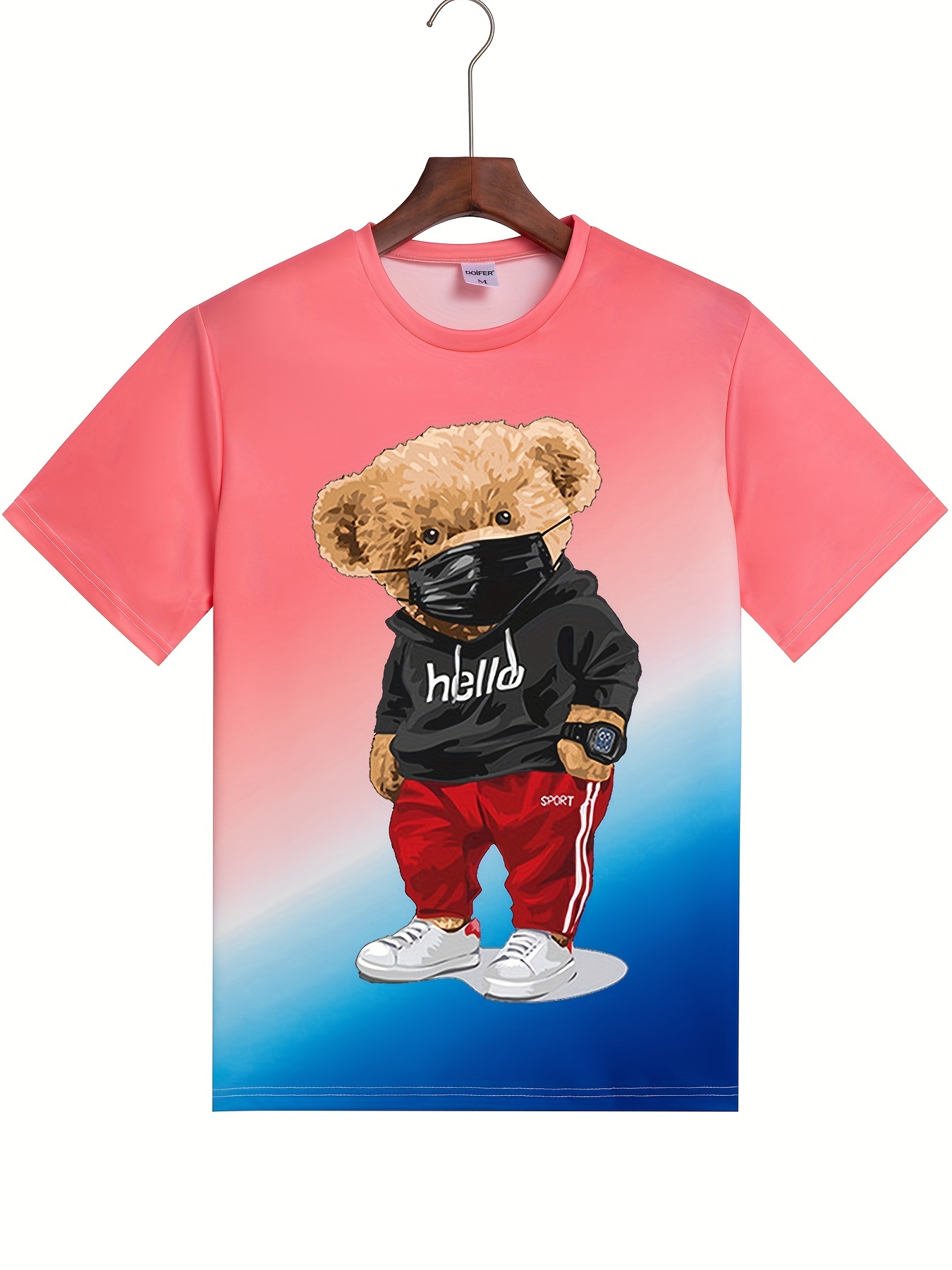 Supreme Men's Logo Bear Print T-Shirt