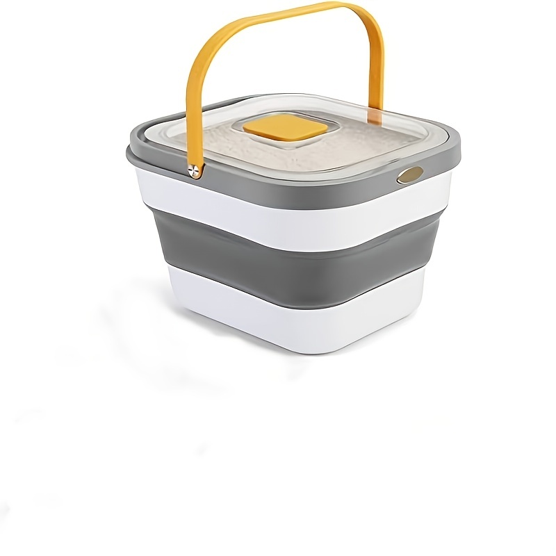 Portable And Collapsible Dog Food Storage Container With - Temu