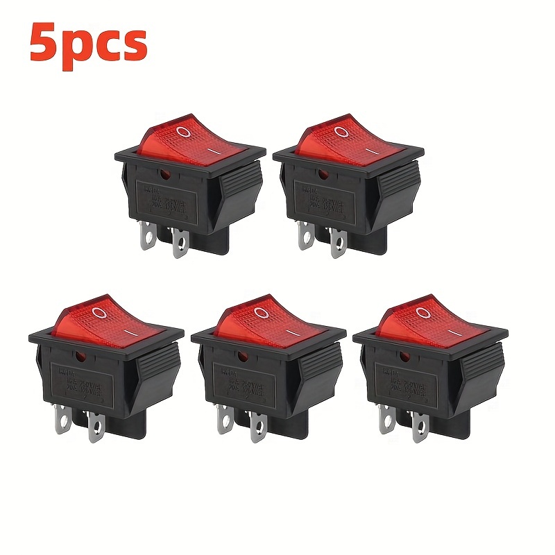 Nodemcu Lua 5-pack Rocker Boat Switch Kcd4 4 Pins Rocker Boat Switch 16a/20a Ac 250v/125v Suitable For Car Motorcycle 2 Position Kcd4 Rocker Switch Heavy Duty Toggle Switch