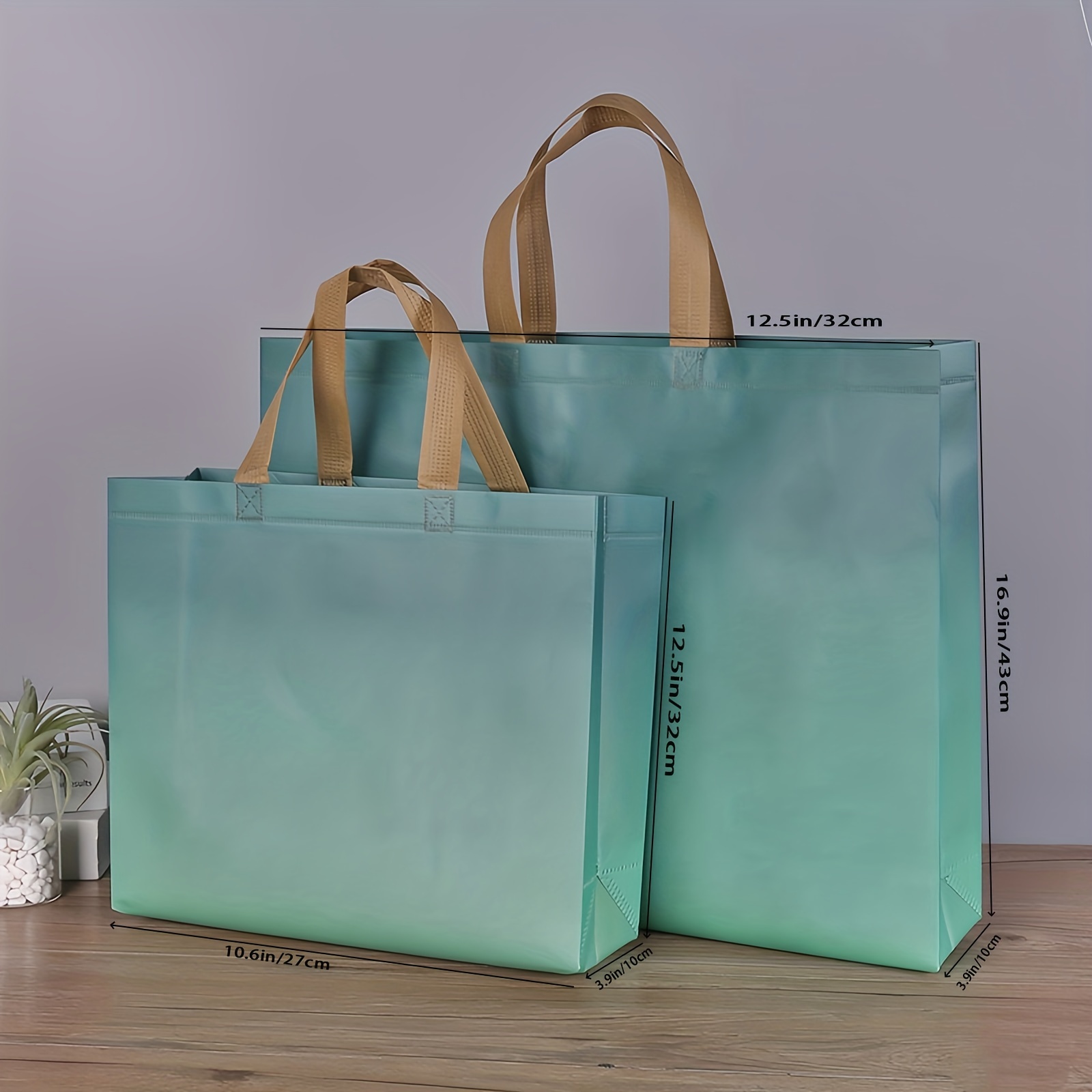 Storage Bags Reusable Shopping Non Woven Gradual Color Change Bag