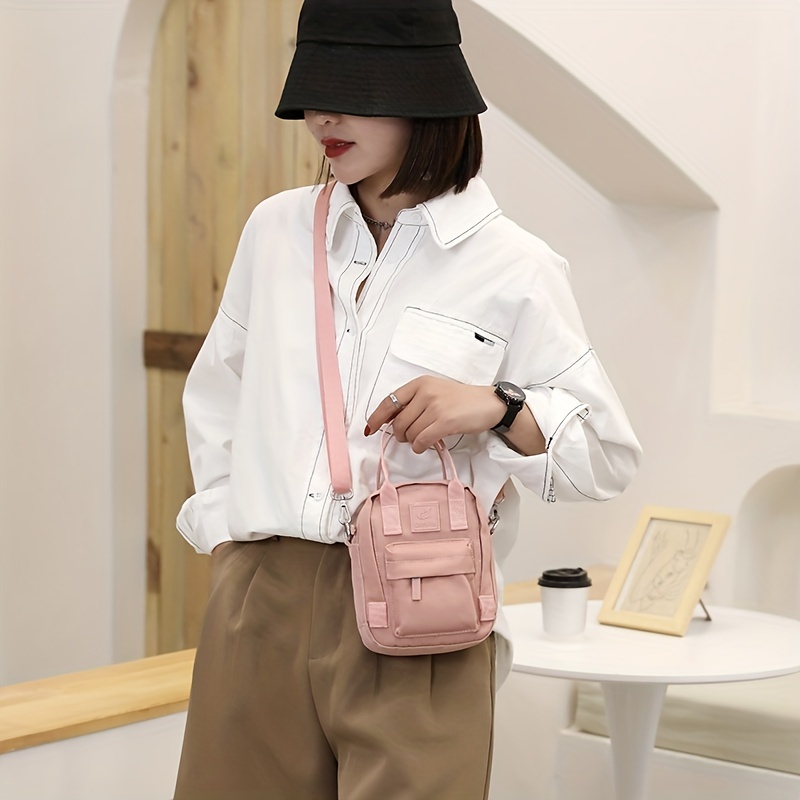 Cute Nylon Crossbody Bags Small Square Bag For Men Women Korean