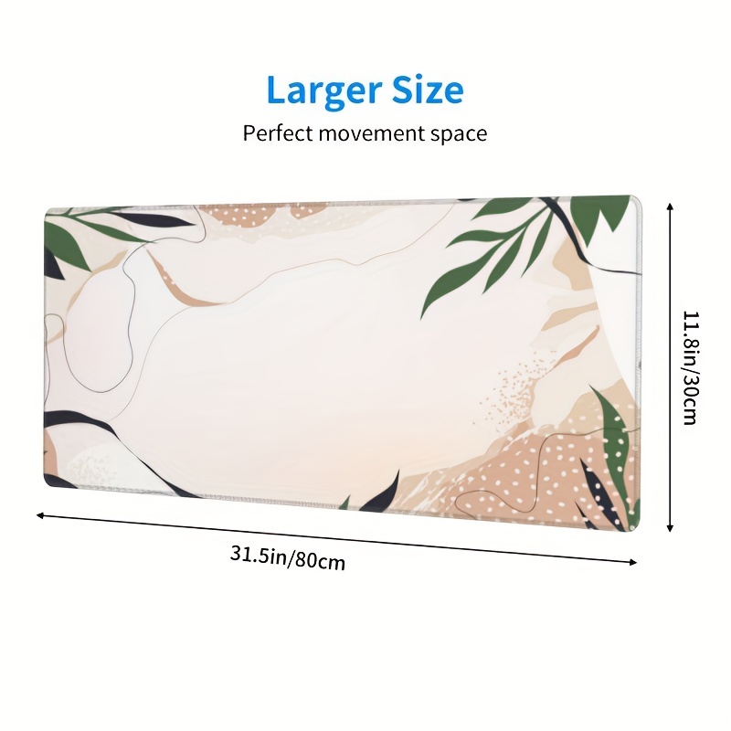 Large Mouse Pad For Desk, Cute Mouse Pad, Plant Abstract Desk Mat, Desk Pad  For Keyboard Mouse, Xl Extended Keyboard Pad, Gaming Mouse Pad, Office Desk  Accessories For Women Desk Organizers 