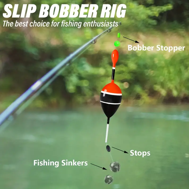 Slip Bobbers Kit Balsa Wood Slide Floats Stops Fishing - Temu
