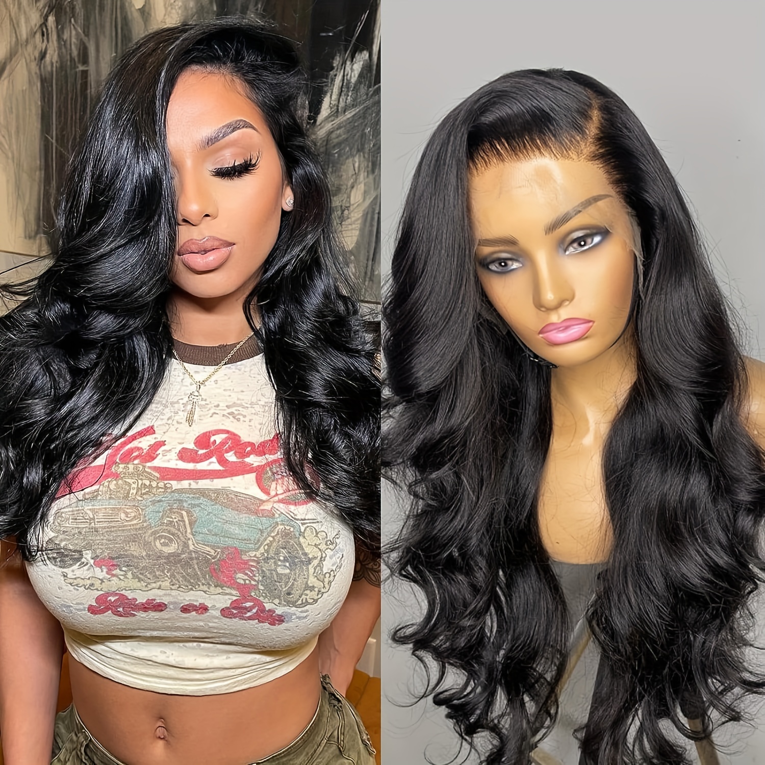 30Inch Body Wave Transparent 13x6 Lace Front Human Hair Wigs