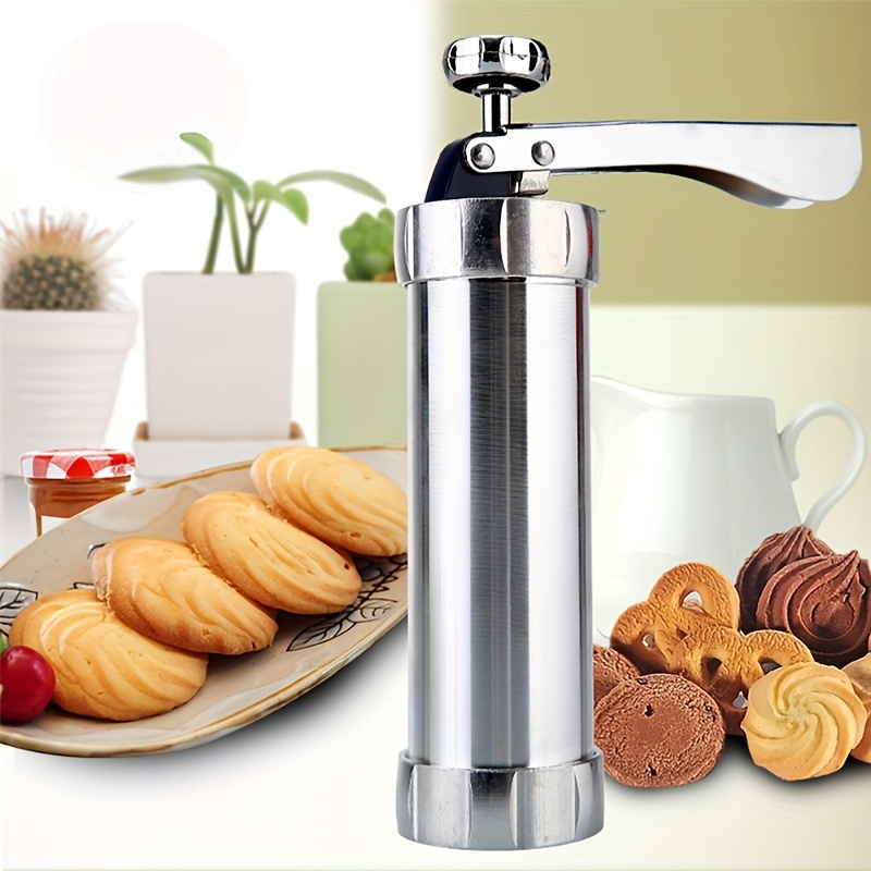 Set, Cookie Press Gun Kit, Metal Cookie Gun With Decorating Tips And Discs,  For Cookie Making, Cupcake Decorating, And More, Baking Tools, Kitchen Gad