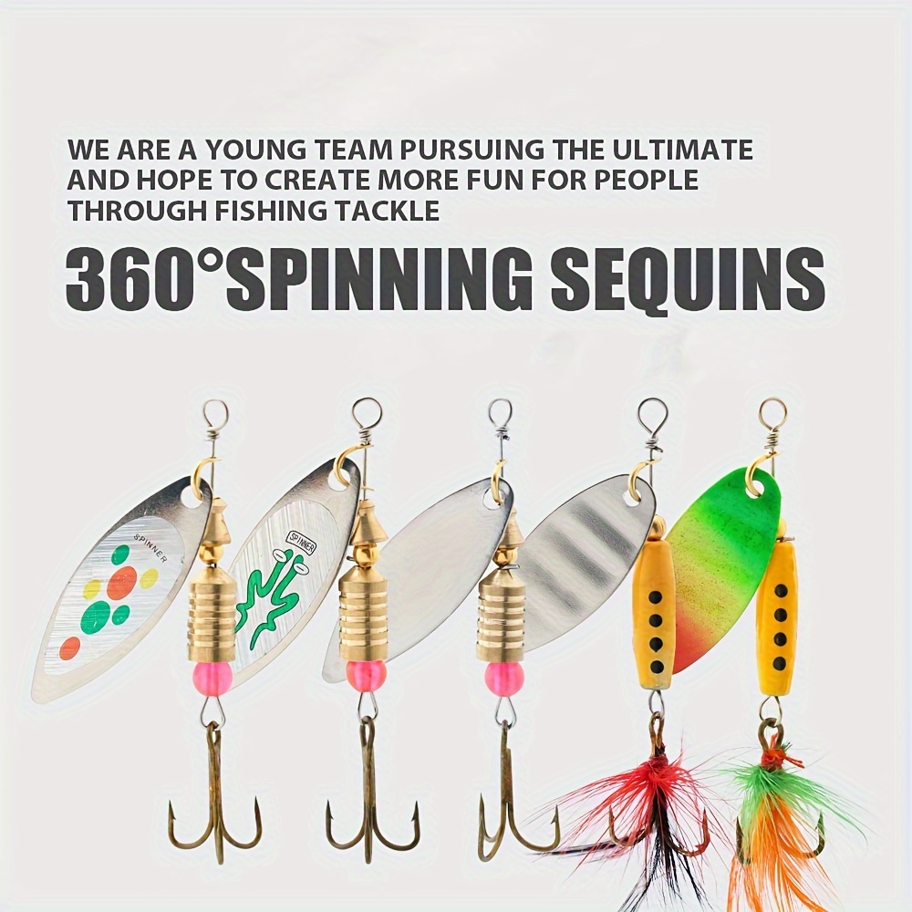 10Pcs Spinner Crankbait Rooster Tail Bass Trout Fishing Lure Lot Gear  Tackle Box