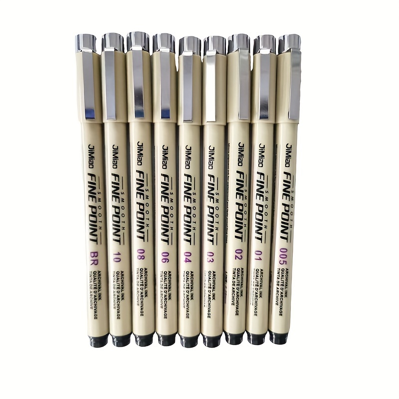 12pcs Black Felt Tip Pens Drawing Pens Art Pens Fineliner - Temu