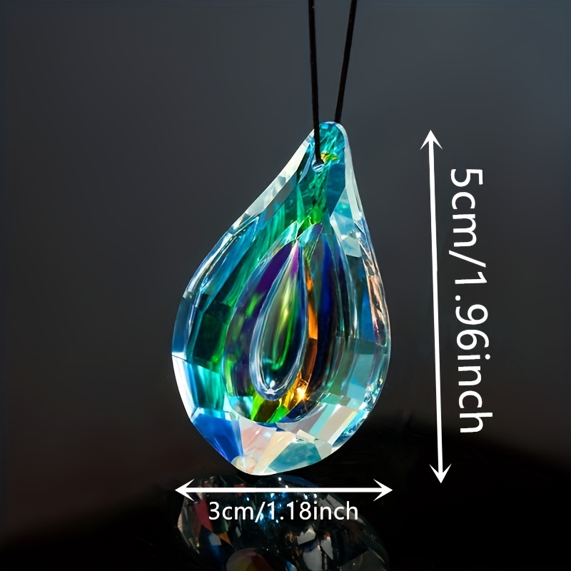 Garden Suncatcher Crystal Pendant Round Shaped Glass Prisms Beads Chain  Hanging Angel Ornament Rainbow Maker Aura Prism Glass Crystal Sun Catchers