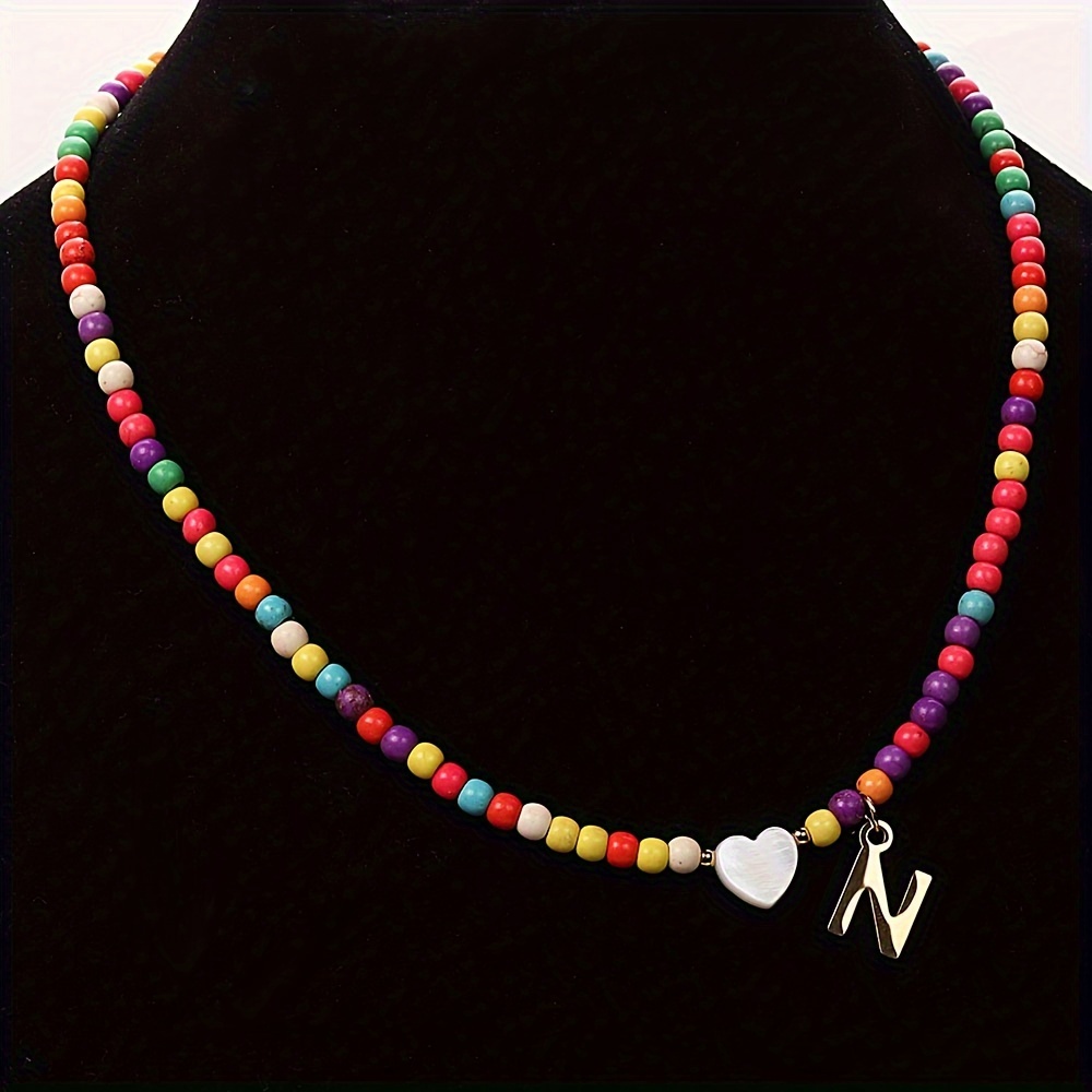 Collier De Perles Turquoise Boho Pour Femme, été, Tour De Cou, Laiton, Livraison Rapide Gratuite