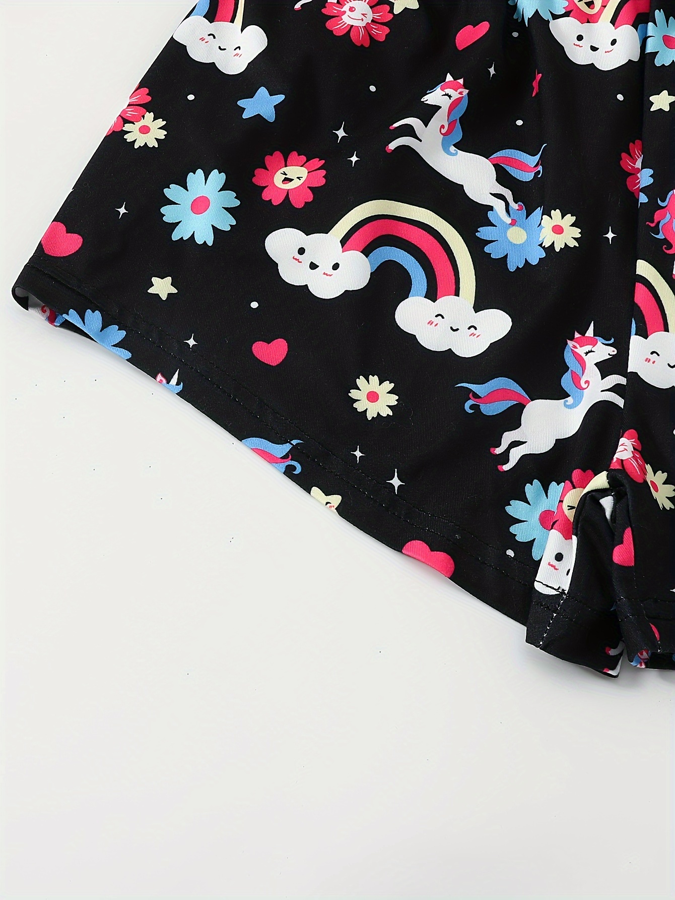 5pcs Girls Cute Unicorn Cartoon Pattern Boxer Shorts, Comfy Girls Panties