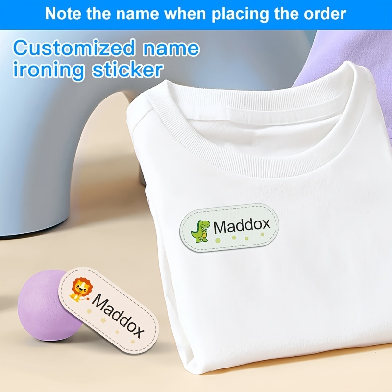 Personalized Name Stickers Clothes Ironed Clothing Labels - Temu